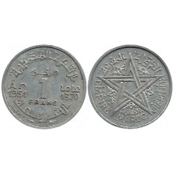 (Y46) Marruecos. 1951. 1 Franc (MBC-)