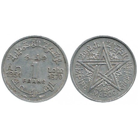 (Y46) Marruecos. 1951. 1 Franc (MBC-)