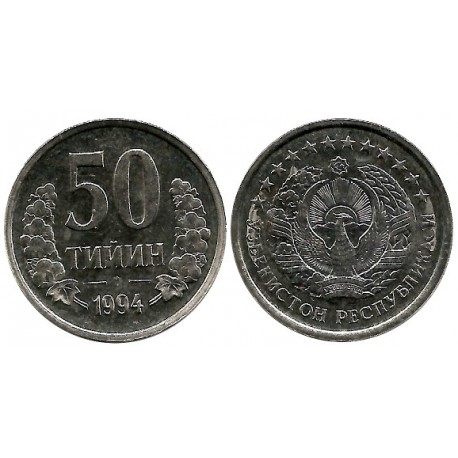 (6) Uzbekistán. 1994. 50 Tiyin (SC)
