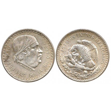(456) Estados Unidos Mexicanos. 1947. 1 Peso (MBC)