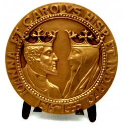 Medalla Conmemorativa de Juana y Carlos I de Austria (SC) 50mm