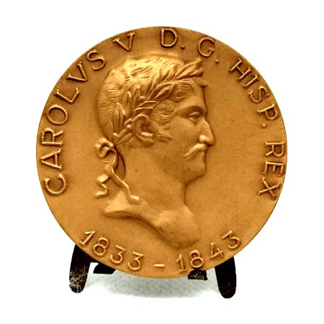 Medalla Conmemorativa de Carlos V de Borbón (SC) 50mm