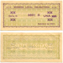 Ampolla. 1937. 1 Peseta (EBC+)