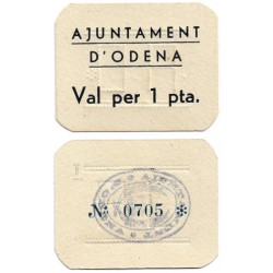 Ódena. 1937. 1 Peseta (SC)