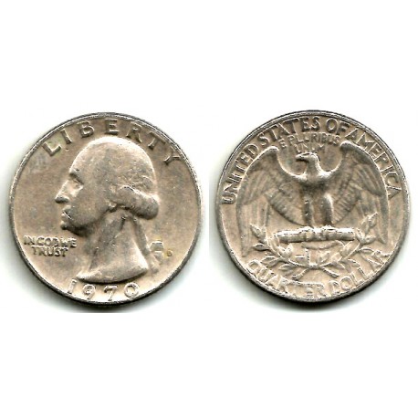 (164a) Estados Unidos de América. 1970(D). Quarter Dollar (MBC)