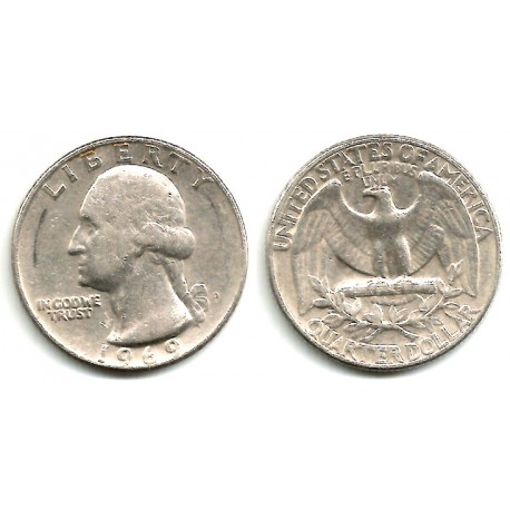 (164a) Estados Unidos de América. 1969(D). Quarter Dollar (MBC)