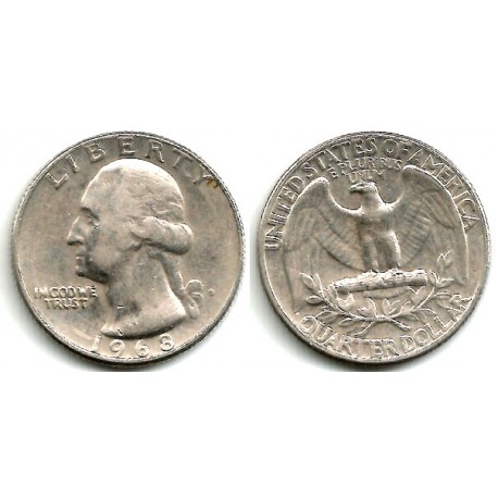 (164a) Estados Unidos de América. 1968(D). Quarter Dollar (MBC)