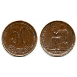 España (II República). 1937*(--4). 50 Céntimos (MBC-)