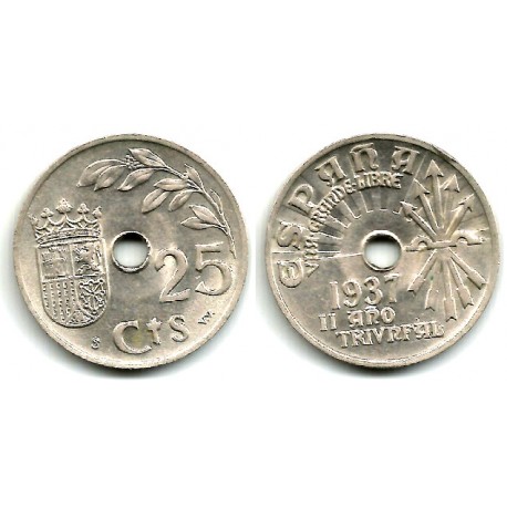 Estado Español. 1937. 25 Céntimos (EBC)