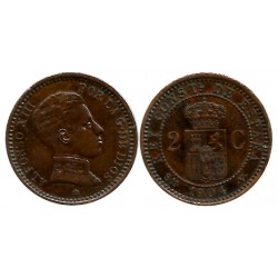 Alfonso XIII. 1904*(04). 2 Céntimos (MBC+) Ceca de Madrid SM-V