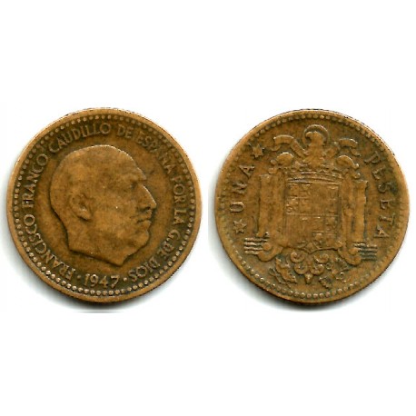 Estado Español. 1947*(19-54). 1 Peseta (BC/BC-)