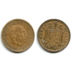Estado Español. 1953*(19-60). 1 Peseta (BC+)