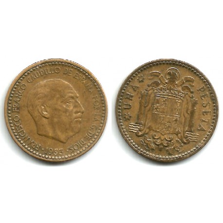 Estado Español. 1953*(19-60). 1 Peseta (BC+)