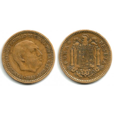 Estado Español. 1953*(19-62). 1 Peseta (BC/BC-)