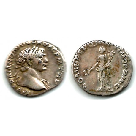 Trajano. 98-117 d.C. Denario (MBC/MBC-) (Plata)