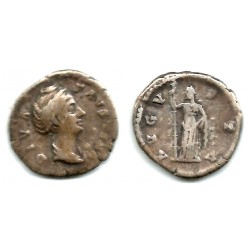 Faustina (Mayor). 138-140 d.C. Denario (BC+/MBC-) (Plata)