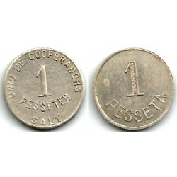 Unió de Cooperadors. Salt. 1 Peseta (EBC)
