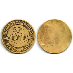 Iborra y Zaragoza. Alicantina. 5 Pesetas (BC)