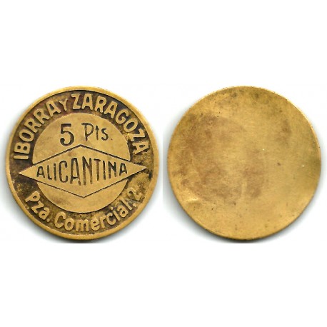 Iborra y Zaragoza. Alicantina. 5 Pesetas (BC)