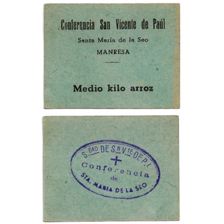 Conferencia San Vicente de Paúl. Santa María de la Seo. Manresa. Medio Kilo de Arroz (EBC)