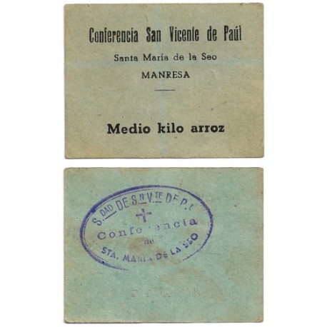 Conferencia San Vicente de Paúl. Santa María de la Seo. Manresa. Medio Kilo de Arroz (EBC)
