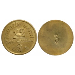 Agustín Martí. Mercado Central. 2 Pesetas (EBC)