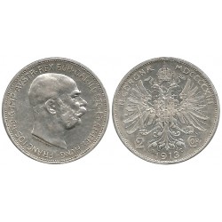 (2821) Austria. 1913. 2 Corona (EBC) (Plata)
