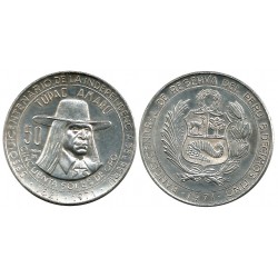 (256) Perú. 1971. 50 Soles de Oro (EBC) (Plata)