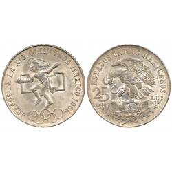 (479.1) Estados Unidos Mexicanos. 1968. 25 Pesos (MBC) (Plata)