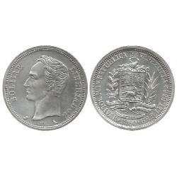 (YA37) Venezuela. 1960. 1 Bolívar (EBC-) (Plata)