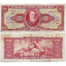 (185a) Brasil. 1966-67. 10 Centavos (BC+) Manchas