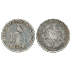 (243.1) Guatemala. 1926. ¼ Quetzal (BC) (Plata)
