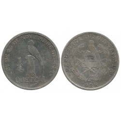(243.1) Guatemala. 1926. ¼ Quetzal (BC) (Plata)
