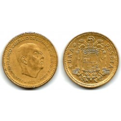 Estado Español. 1966*(19-69). 1 Peseta (BC+)