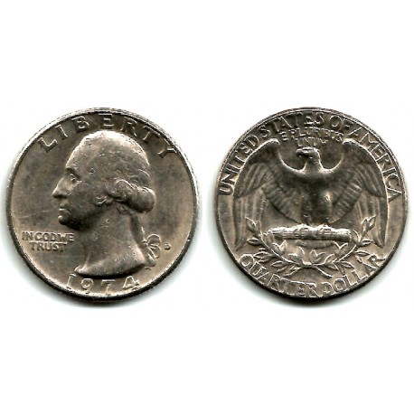 (164a) Estados Unidos de América. 1974(D). Quarter Dollar (MBC)