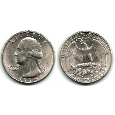 (A164a) Estados Unidos de América. 1979(D). Quarter Dollar (EBC)
