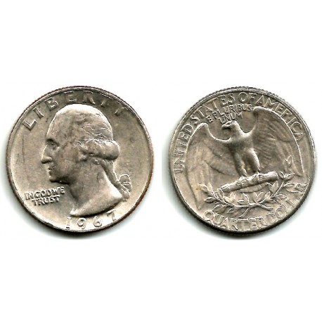 (164a) Estados Unidos de América. 1967. Quarter Dollar (MBC)