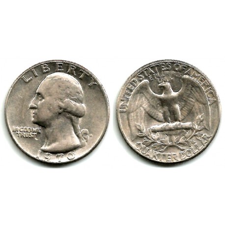 (164a) Estados Unidos de América. 1970(D). Quarter Dollar (MBC)