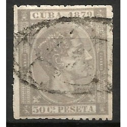(54) Cuba Colonial. 1879. 50 Céntimos de Peseta (Usado)