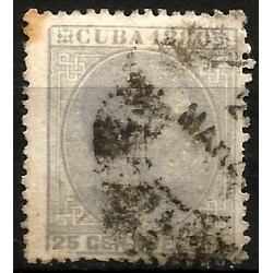 (59) Cuba Colonial. 1880. 25 Céntimos de Peseta (Usado)