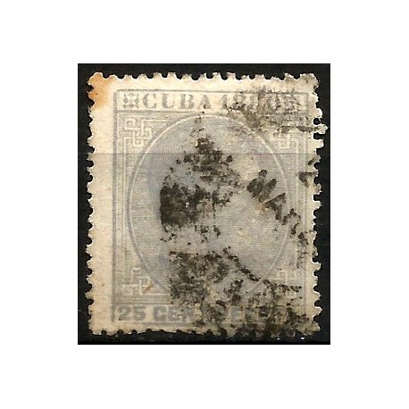(59) Cuba Colonial. 1880. 25 Céntimos de Peseta (Usado)