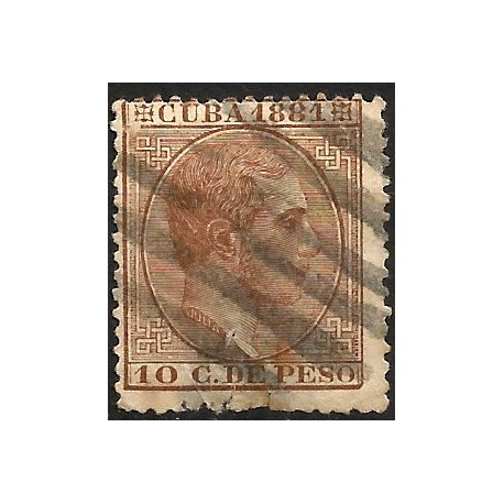 (66) Cuba Colonial. 1881. 10 Centavos de Peso (Usado)