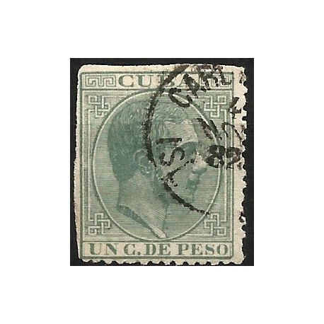 (68) Cuba Colonial. 1882-83. 1 Centavo de Peso (Usado)