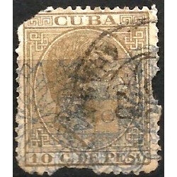 (87) Cuba Colonial. 1883. 10 Centavos de Peso (Usado)