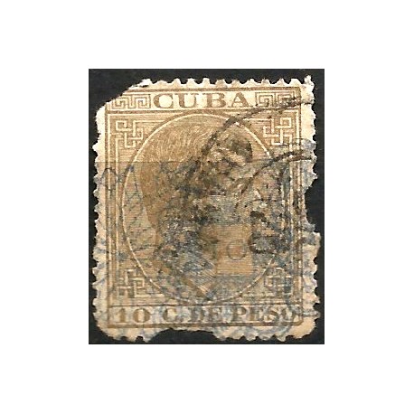 (87) Cuba Colonial. 1883. 10 Centavos de Peso (Usado)
