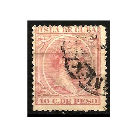 (128) Cuba Colonial. 1891-92. 10 Centavos de Peso (Usado)