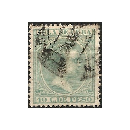 (150) Cuba Colonial. 1896-97. 10 Centavos de Peso (Usado)