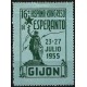 Viñeta Conmemorativa del 16a Hispana Kongreso de Esperanto. 1955. Gijón (Nuevo, con señal de fijasellos y doblez)