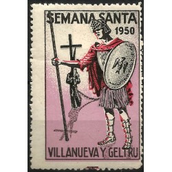 Viñeta Conmemorativa de la Semana Santa de Villanueva y Geltrú. Año 1950 (Usado)