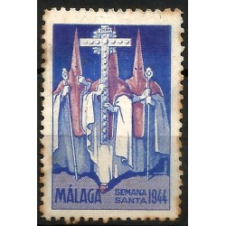 Viñeta Conmemorativa de Málaga. Semana Santa. Año 1944 (Usado)